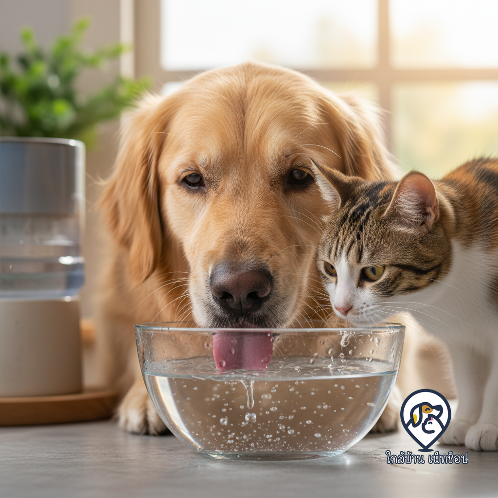 ไขข้อสงสัย! หมาแมวต้องกินน้ำวันละเท่าไหร่กันนะ?