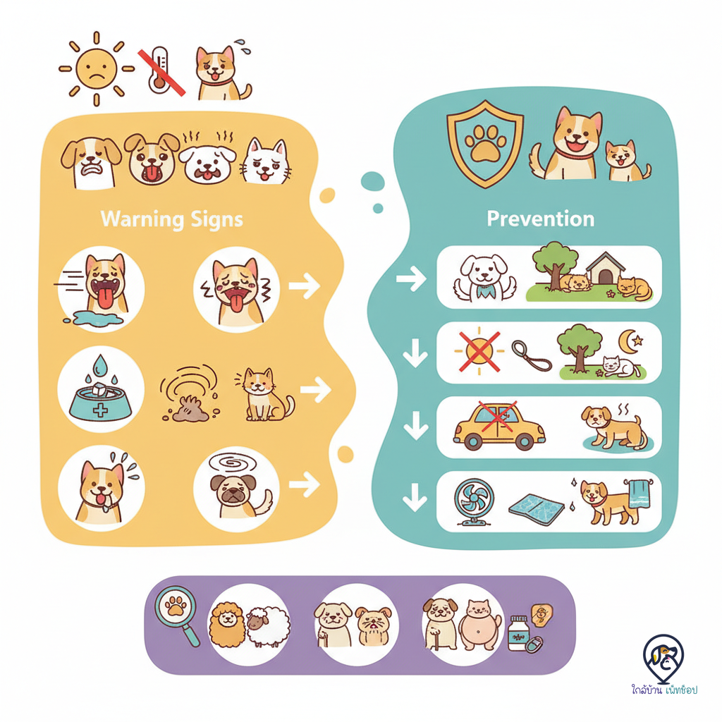 อินโฟกราฟิก: อันตรายกว่าที่คิด! วิธีป้องกันโรคลมแดดในสัตว์เลี้ยงที่คุณรัก